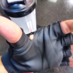 Too much #training  I ripped my gloves again