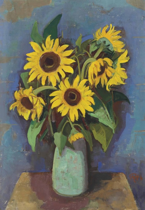 peira:Karl Hofer:  Sonnenblumen in Vase (1946)