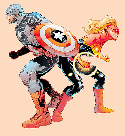 iriswests:Captain America & Captain Marvel