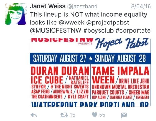 fortheloveofcorintucker:  Janet Weiss is an amazing feminist musician.   She’s great with conflict and handling her mistakes too….look up to this one kids.