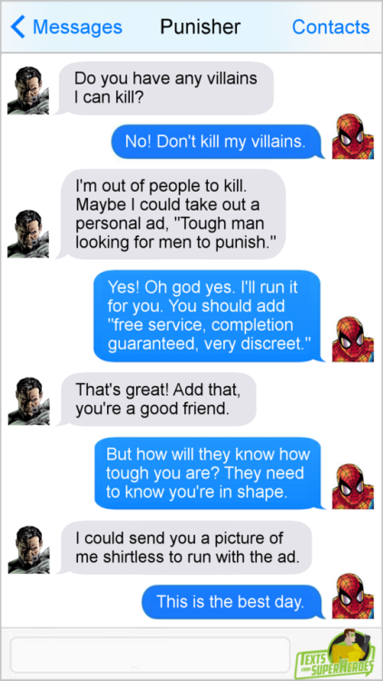 kelincihutan: fromsuperheroes: Texts From Superheroes: The Best of Spider-Man Oh, man, Spidey v Puni