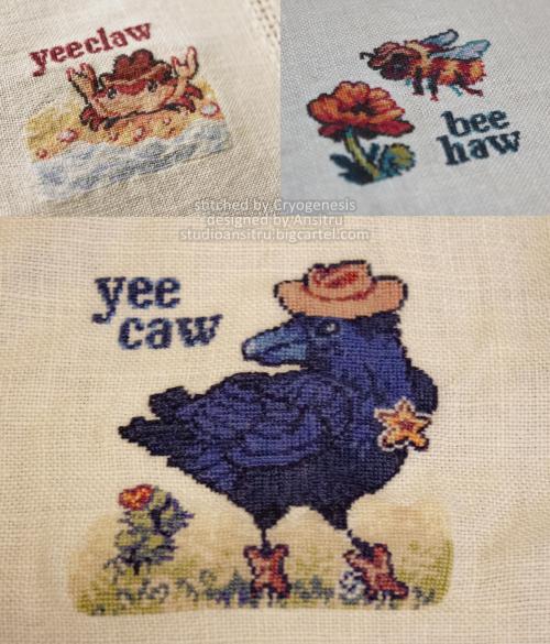 crossstitchworld:  This town is plenty big enough for the three of us! by  Cry-o-genesis