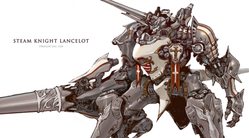 Early morning #mechamonday!  Continuing the Steam Knight series, here’s Lancelot. 