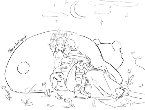 littlecofieart:‘Not the Last Unicorn au’ 05Pike did end up getting some sleep. How nice :3 His tail 