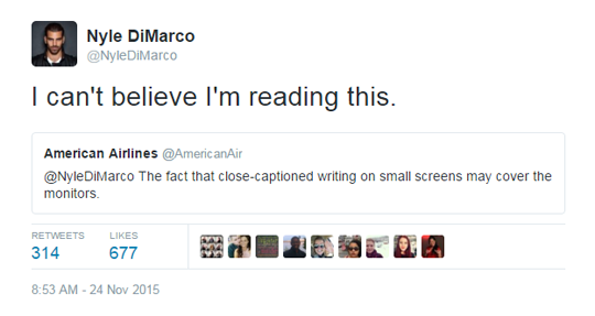 nyleantm:  American Airlines did not have subtitles for their movies. There were