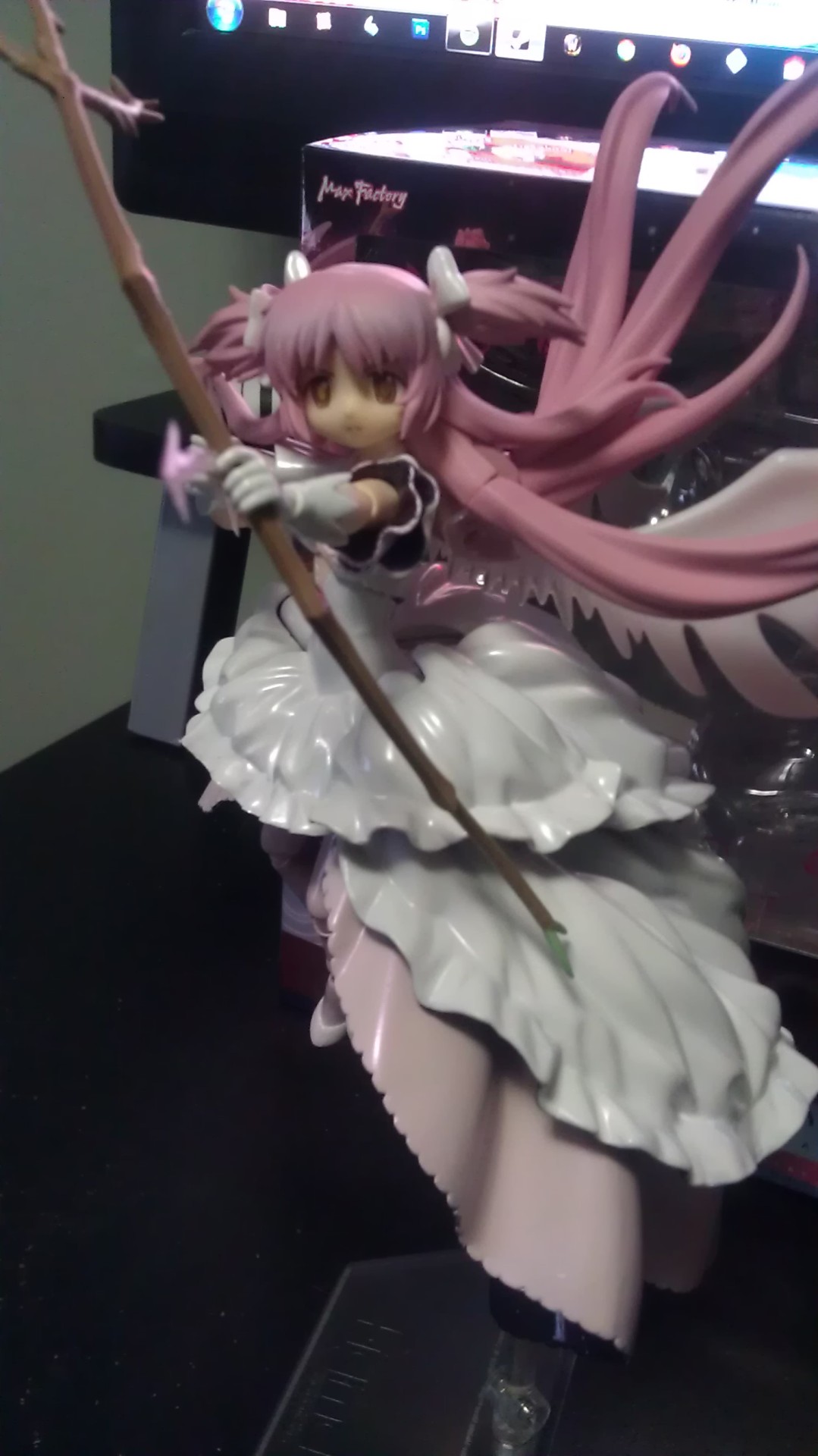 Crappy camera go!  Got my Madoka and she heavy as hell for her size. lol Only one