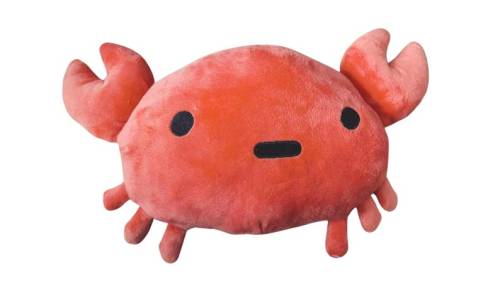 dorsalfin:[Image description: a small, red stuffed crab. End description.]