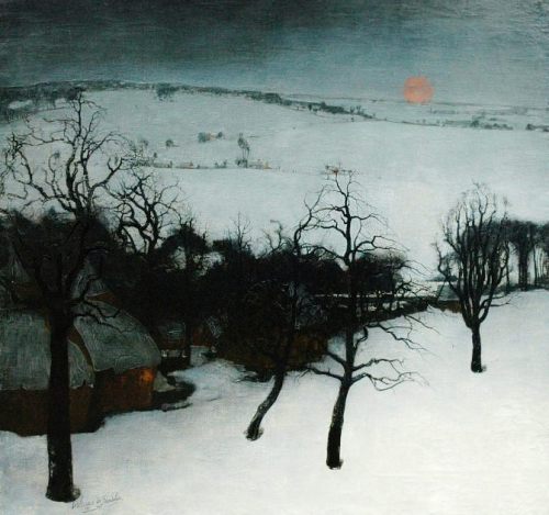 red-lipstick:Valerius de Saedeleer (Belgian, 1867-1941) - Winter In Flanders, 1931 Paintings