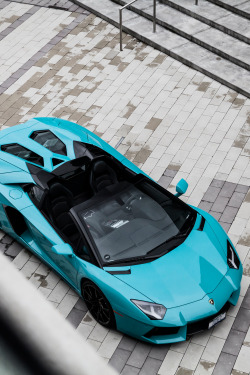 airemoderne:   Turquoise Aventador by Monique Song  Part 3 / 3 … … … [part 1 &amp; 2]  Robbie Dickson’s special order Aventador. Turquoise color from factory. Only one in the world.  Keep reading