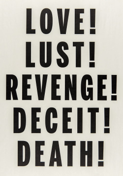 Contemporary-Art-Blog: Janice Kerbel, Love, Lust, Deceit, Revenge, Death, 2014 Catriona