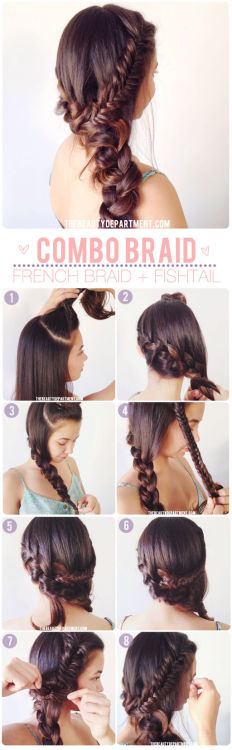 Double up on the braids with this tutorial from The Beauty Department.