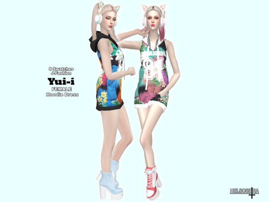 YUII - Hoodie Mini Dress / Outfit