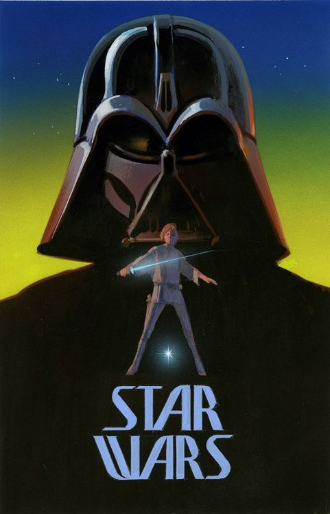 gameraboy:Ralph McQuarrie concept art for the Star Wars poster