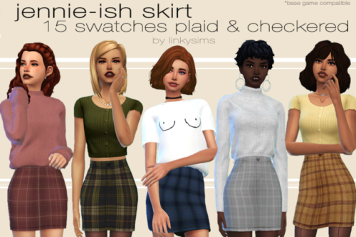 linkysims:  ⭐️jennie-ish skirt…….so almost jennie skirt by @ayoshi-sims but!! not real