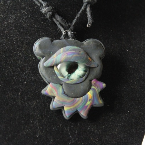 Alien Dancing Bear pendant available at etsy.com/shop/lxnd