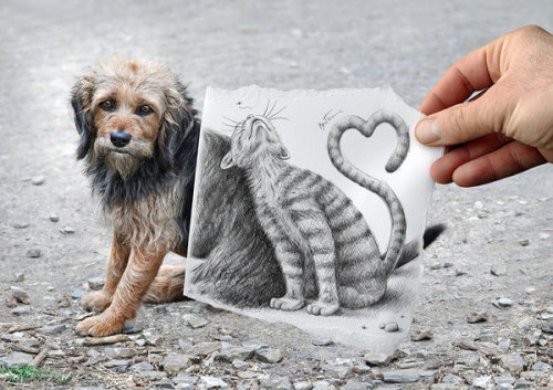 relativetoearth:  Ben Heine - Pencil Vs. Camera 