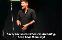 jarpad:  Jensen singing along to “Carry On My Wayward Son” [x] 