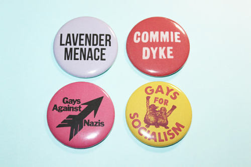 snootyfoxfashion:Vintage Inspired Queer Pins from KaioticCraft x / x / xx / x / x