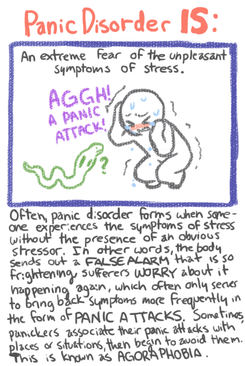 acureforbrainwork:  my-inqueeries:  gloomed:  mr-leach:  Some things I’ve learned in the CBT clinics I’ve been going to regarding anxiety that I thought might be helpful to some.  I need to show that panic disorder one to a lot of people wow  THIS