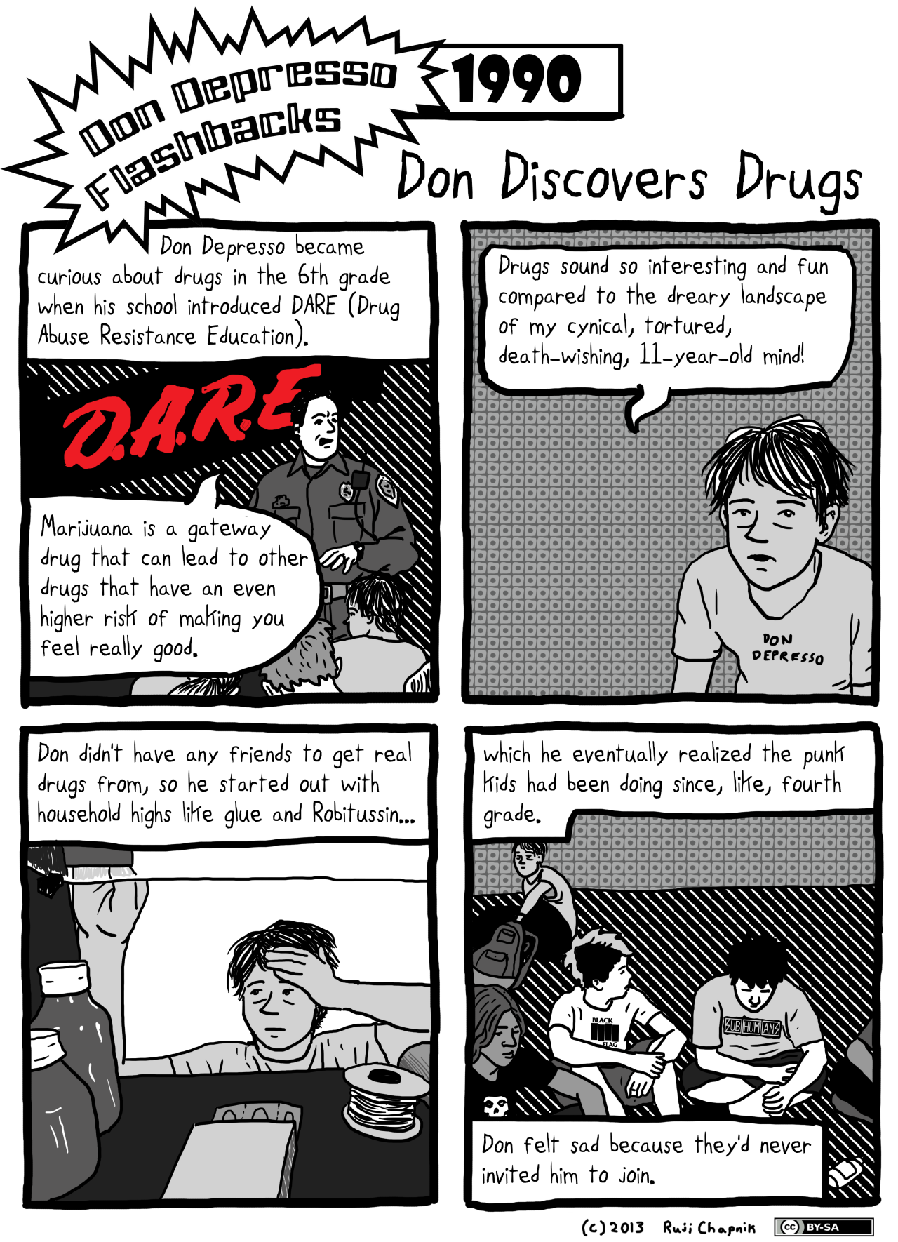 dondepresso:
“#550: Don Depresso Flashbacks (1990): Don Discovers Drugs
”
Happy 4:20 PM on 4/20/2018! Here’s a rerun about Don Depresso’s childhood that I queued up earlier.
WARNING: This is satire! Depresso Publishing DOES NOT recommend sniffing...