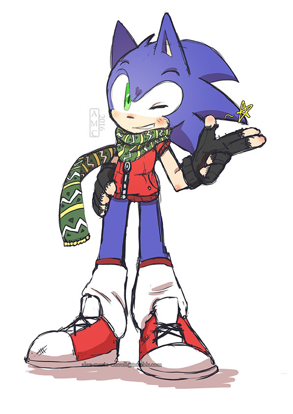 alex-marie-carroll:  I designed a fall outfit for sonic (I think he looks kinda cool