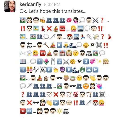 kericanfly:Justin owes me a beer. Here is the Odyssey as emoji. #literallyepic #storytime #theodysse