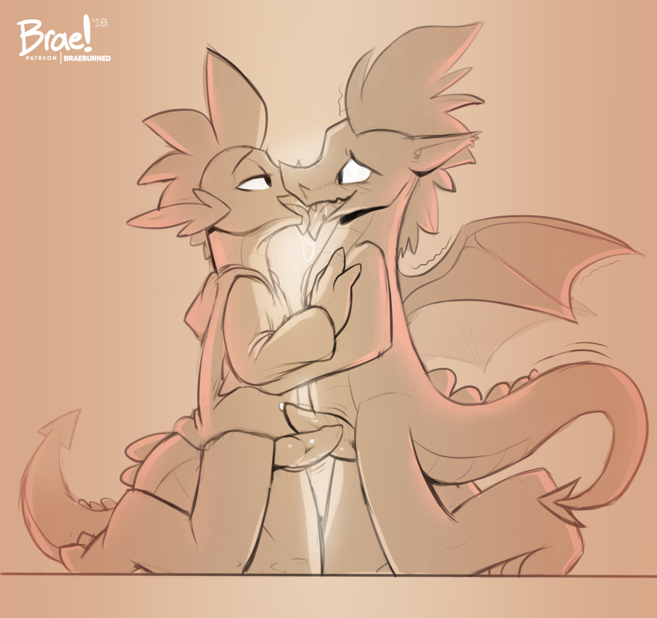 braeburned: Request stream sketch of teen spike and fizzle kissin snoots and rubbin’