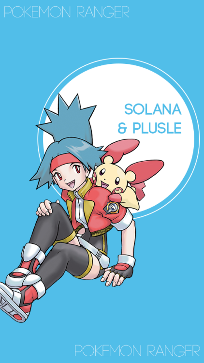 newbark-town:Pokemon Ranger Protag & Partner Pokemon Wallpaper (540 x 960)