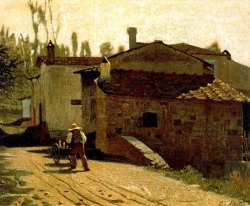 Giuseppe Abbati (Napoli 1836 - Firenze 1868), Il lattaio di Piagentina (The milkman of Piagentina), 1864, oil on canvas