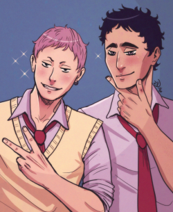 zid-man:  It’s been 84 years since I’ve last drawn anything, ‘cause my job’s been keeping me busy and exhausted. I wanted to draw something, and what’s better than my favourite Seijou nerds. (◡‿◡✿) 