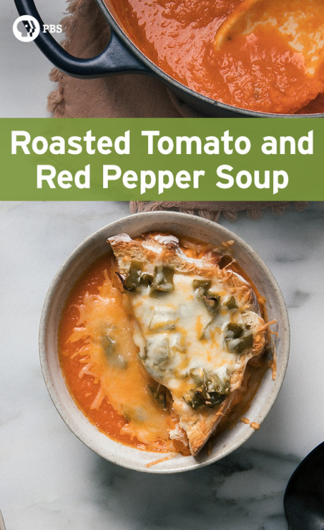 Roasted Tomato and Red Pepper Soup from PBS Food