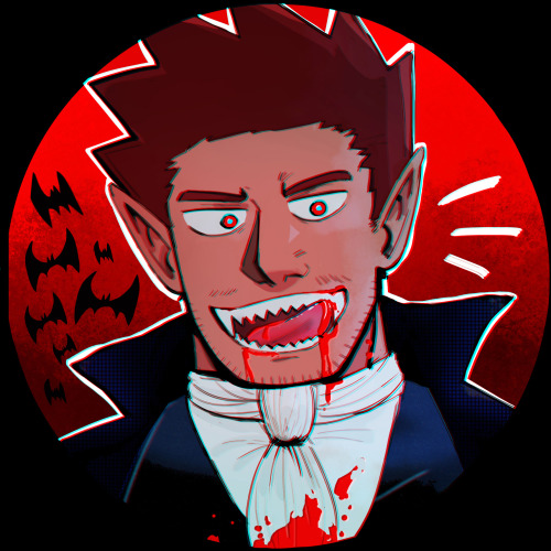 vampire enji icon i made for the spoopy season