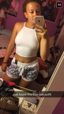 oneluckyguy81:  Throw back to when my cute ass girlfriend was trying on clothes for college this summer 