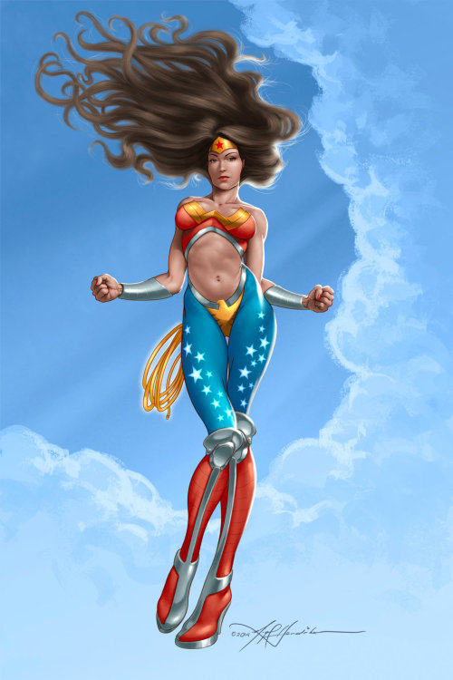 fantasy-scifi:  Walking on sunshine - Wonder Woman by NigelHendrickson