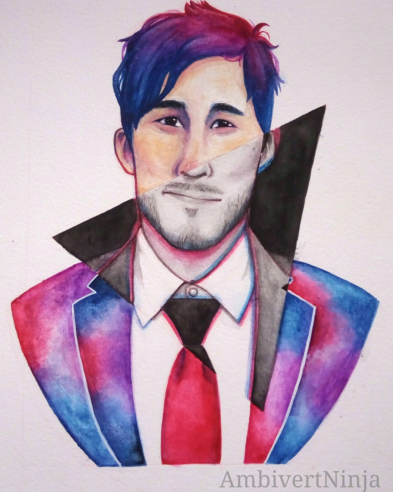 ambivertninja:  Feels good to be working with watercolour again :)) thanks @markiplier,