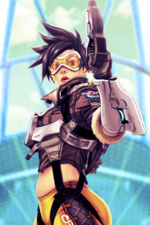 overwroughtfan:  Tracer - Overwatch by EddieHolly    angel~ <3 <3 <3