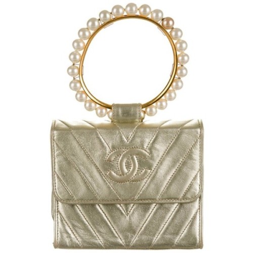 Pre-owned Chanel Evening Bag ❤ liked on Polyvore (see more leather handbags)