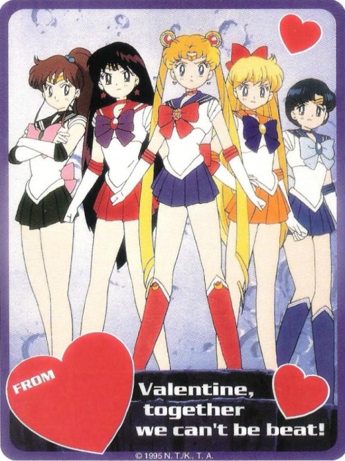 animenostalgia:Valentine’s day’s right around the corner–here’s scans of the American Sailor Moon Valentine cards (perfect to print out or email to friends for dose of 1995 in 2015.)