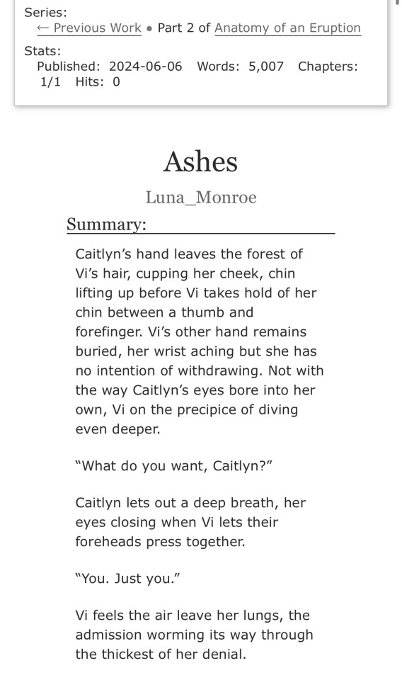 I Had The Pleasure Of Volunteering For @arcanefans4gaza As A Fic Writer💕 Thank You To The Anonymous