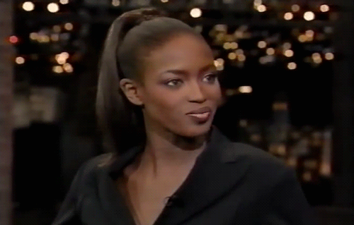 voulair:  Naomi Campbell on The Late Show (1995) 