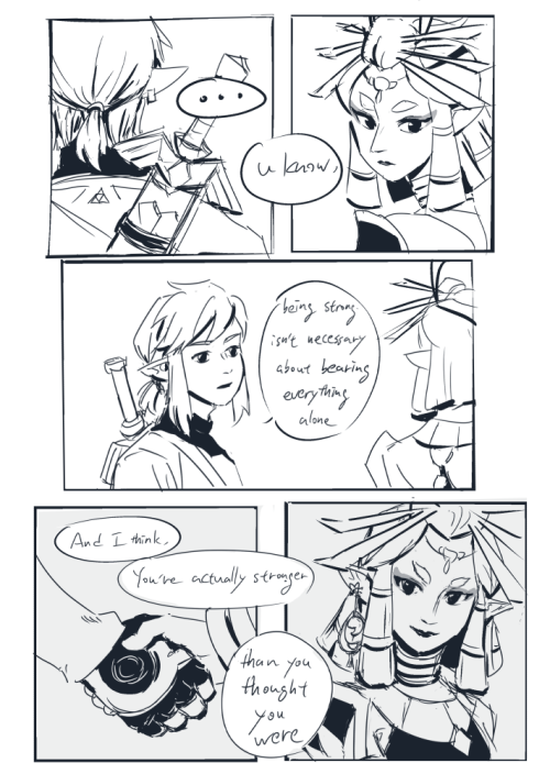I Like To Think When Riju Is In Turmoil, Link Knows How To Help Her, Because He Went Through The Exact