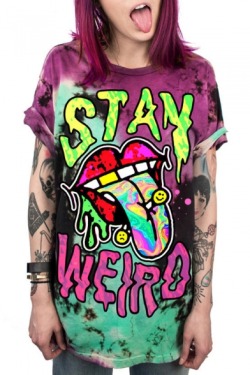 Kingayoucy: Cool Fashion Tees Collection  Letter Big Mouth   Crying Alien   Cartoon