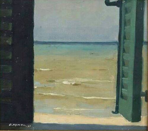 View of the Sea   -    Olle Nyman , 1937Swedish, 1909 - 1999  Oil on panel, 32 x 37 cm.