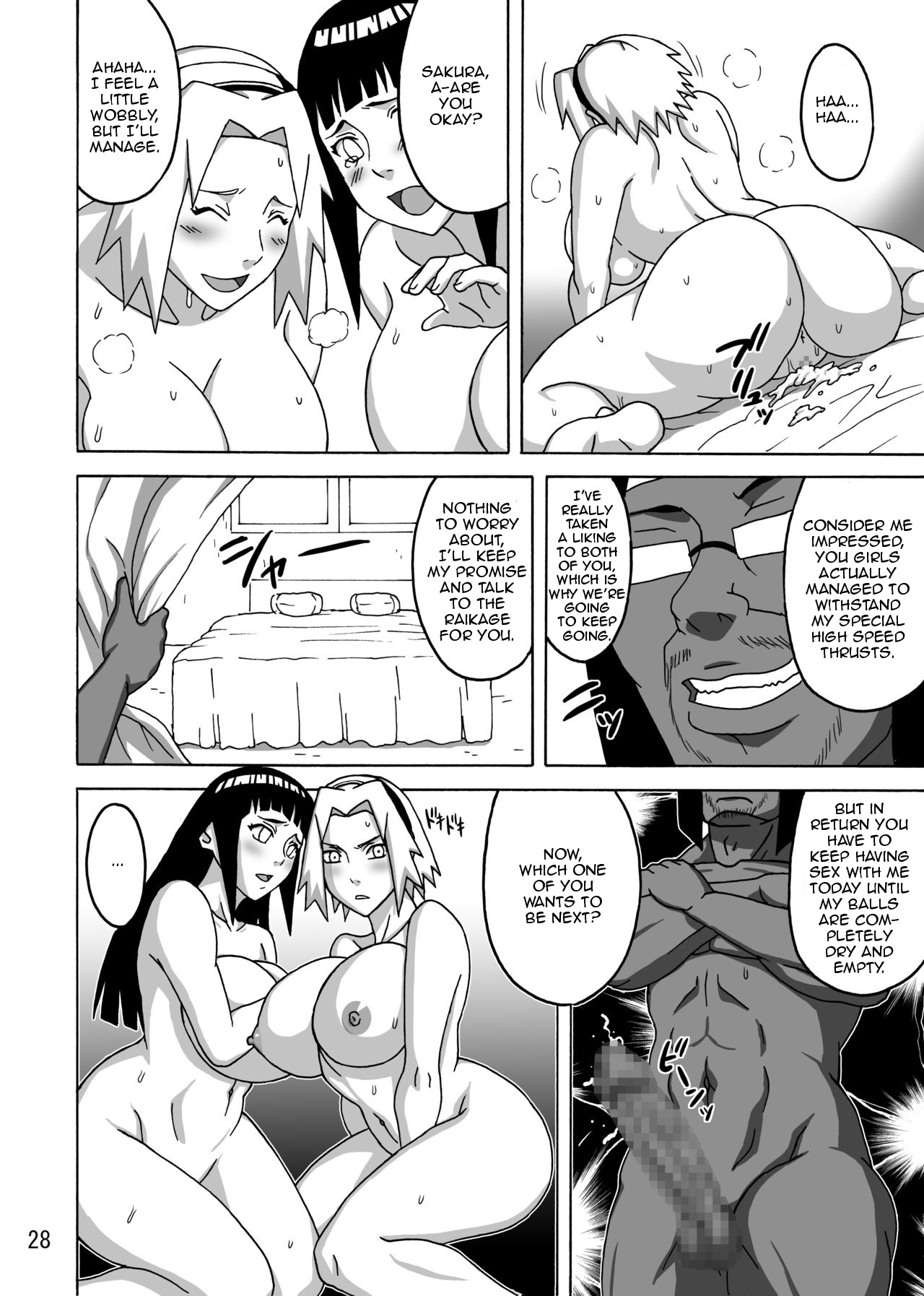 sexymanga:  Naruto Sakura x Hinata threesome part 3