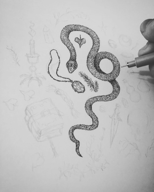 Those cunning folk&hellip; #wip #slu#slytherinaesthetic #slytherin #illustration #harrypotter #w