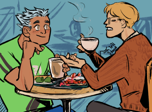 Coffee date (I’ve been on a bokutsuki mind set lately)