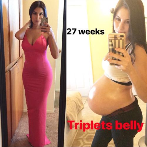 Admire This Gorgeous Instagram Mama Who Got Knocked Up With Triplets And Swelled To Be Quite Large