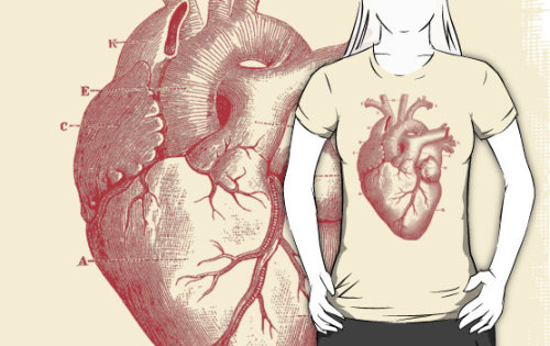 Oversized Anatomical Heart shirt on Redbubble