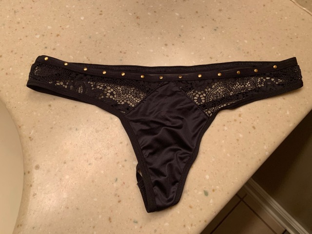 Eastcoast-Sexorcistcpl:freshly Worn Vstring! Black Satin. Available For Purchase