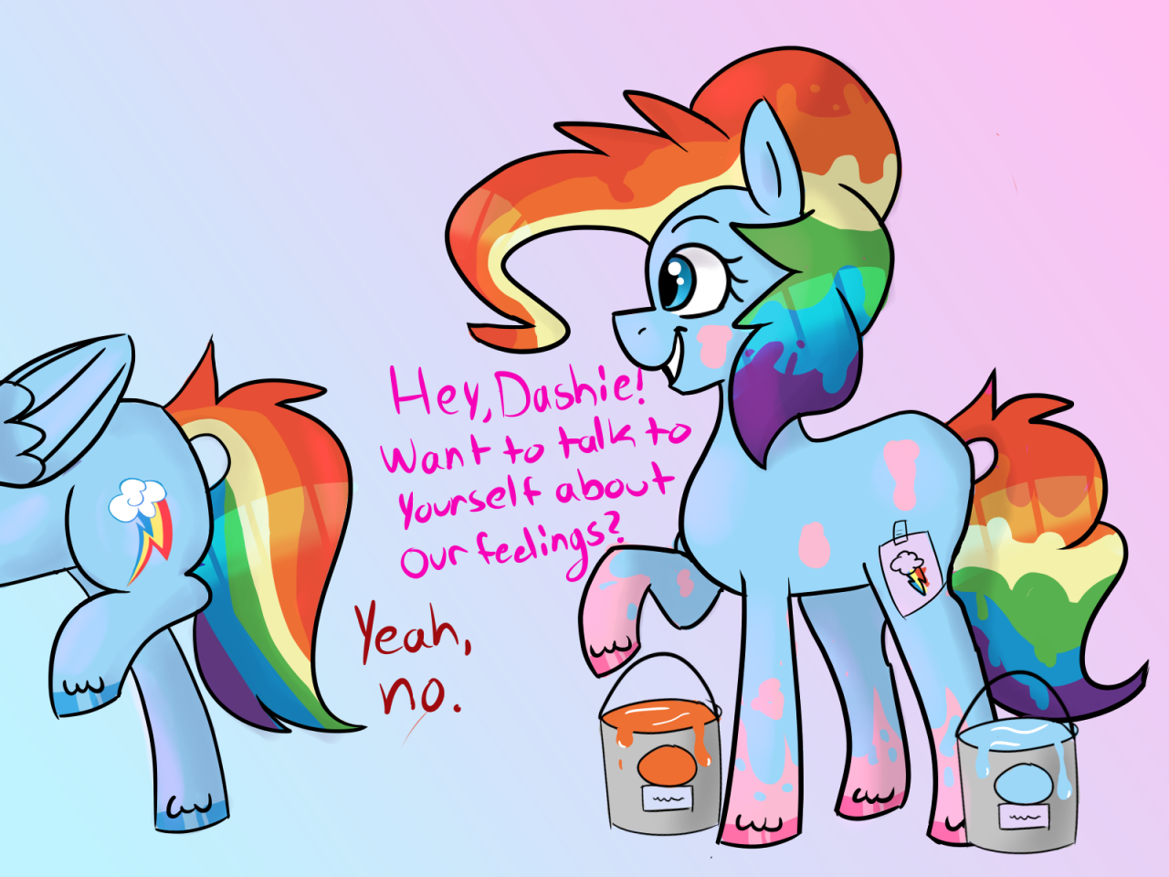 ask-rainbowponk:“Or maybe it’s because I forgot the wings?”xD Oh Pinkie &lt;3